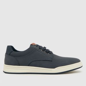 schuh william lace up trainers in navy