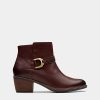 Clarks Neva Buckle Leather Boot Wide Fit