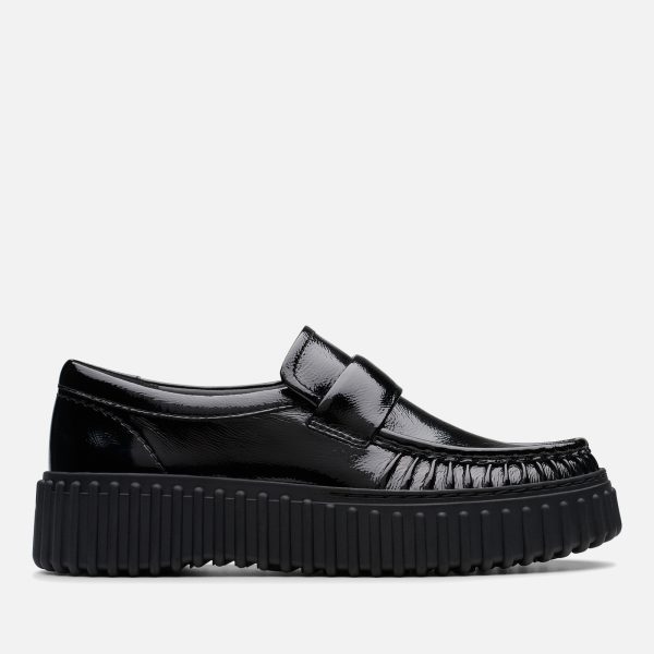 Clarks Women's Torhill Mocc Patent Leather Loafers - UK 3