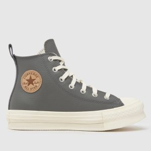 Converse grey all star lift hi eva Girls Youth trainers