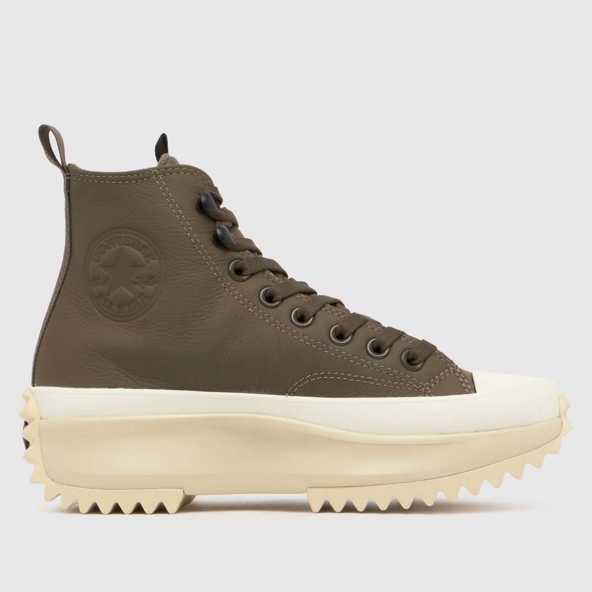 Converse run star hike hi trainers in brown