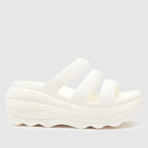 Crocs mega crush triple strap sandals in white