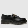 Dr Martens adrian snaffle loafer flat shoes in black