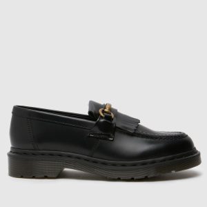 Dr Martens adrian snaffle loafer flat shoes in black