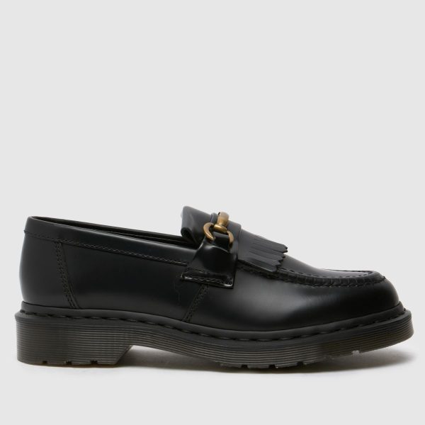 Dr Martens adrian snaffle loafer flat shoes in black