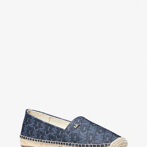 MK Kendrick Empire Signature Logo Slip-On Espadrille - Blue - Michael Kors
