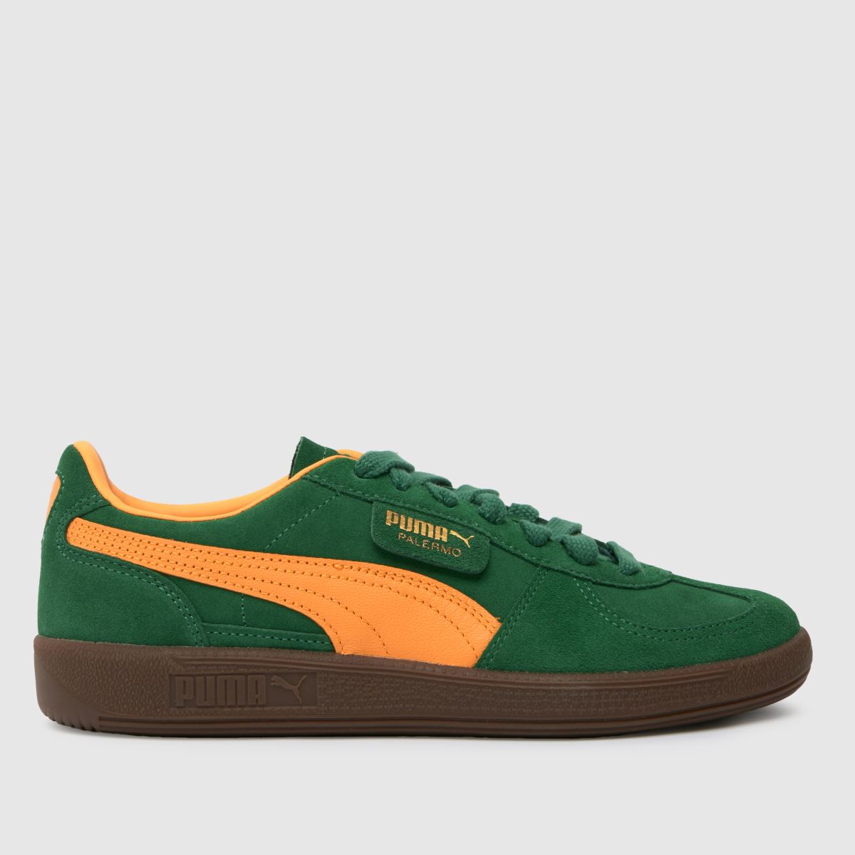 PUMA palermo trainers in green multi
