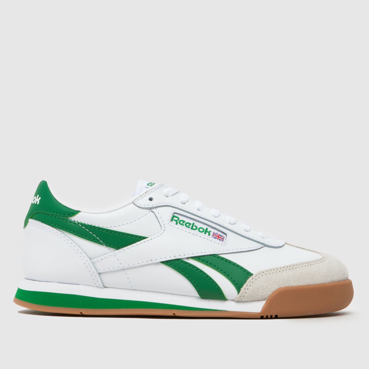 Reebok campio xt trainers in white & green Reebok campio xt trainers in white & green