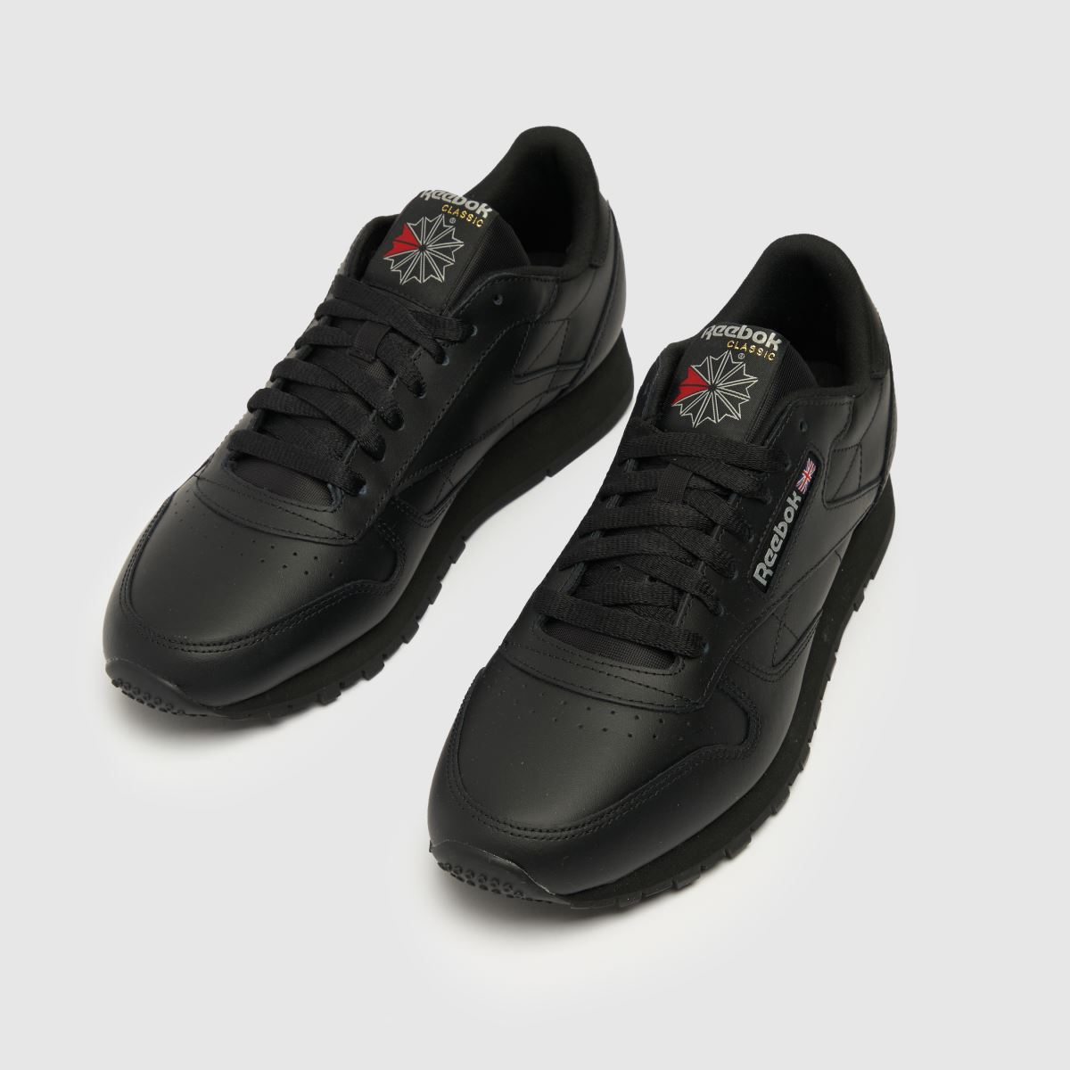 Reebok classic leather trainers in black