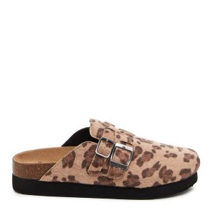 Rocket Dog Abel Plus Tan Leopard Clogs