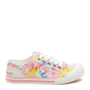 Rocket Dog Jazzin Recycled Cotton Bright Tie Dye Trainers