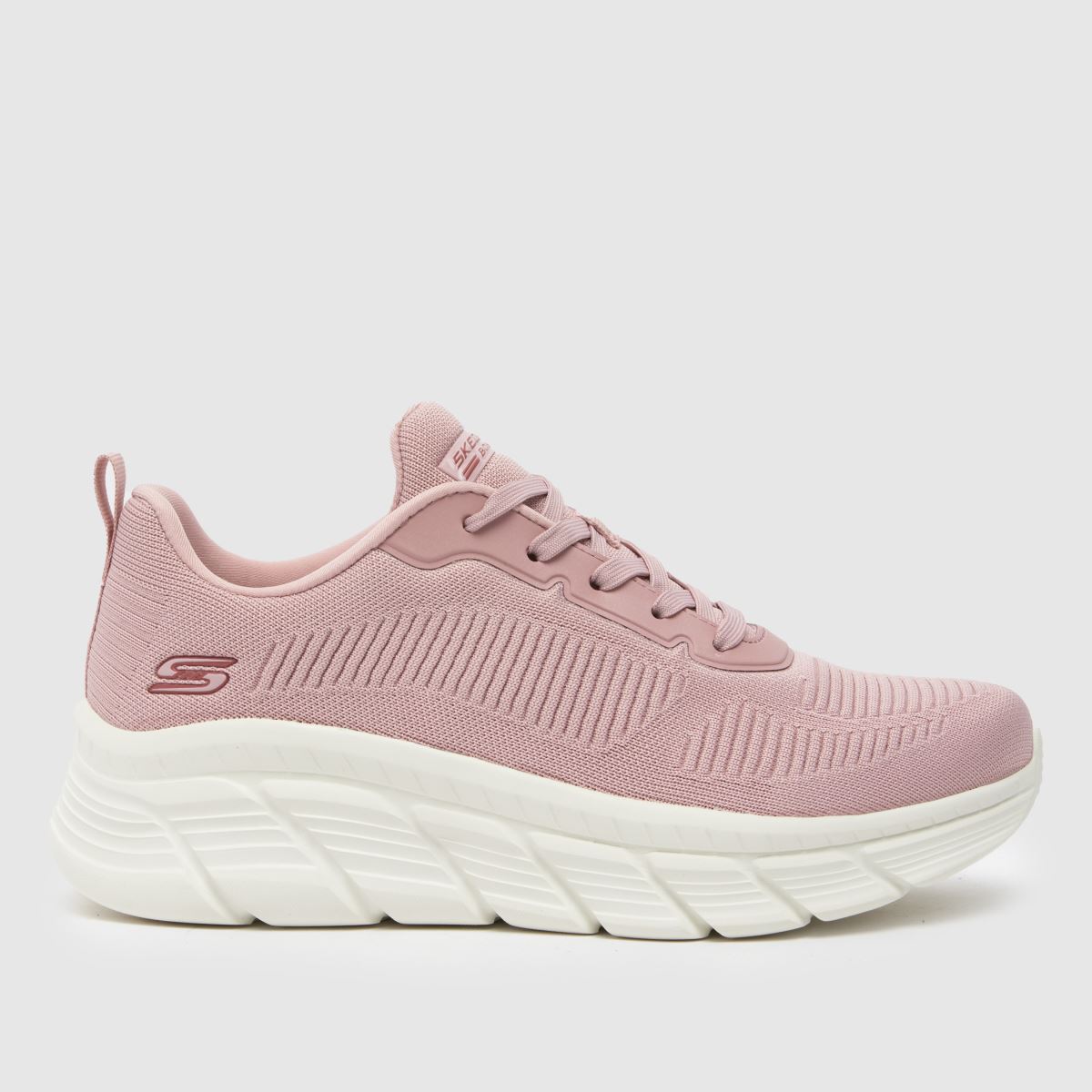 SKECHERS bobs sport b flex hi flying hi trainers in pale pink