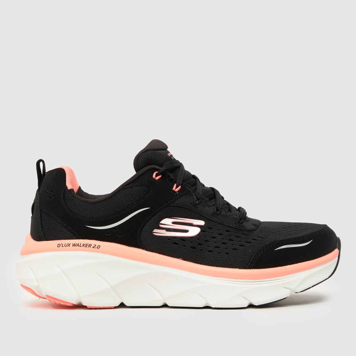 SKECHERS dlux walker 2.0 trainers in black multi