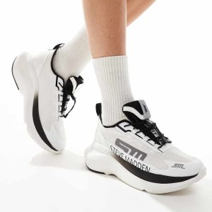 Steve Madden Elevate2 chunky trainers in white