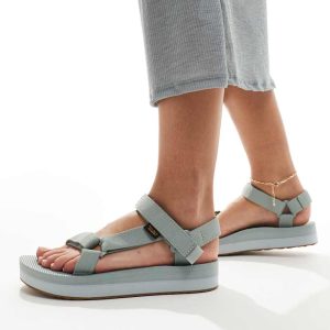 Teva Universal midform chunky sandals in wrought iron/ pearl blue
