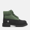 Timberland - Timberland Premium 6-Inch Lace-Up Waterproof Boot for Junior in Black/Green, Green, Size: 5