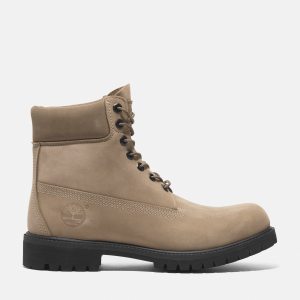 Timberland - Timberland Premium 6-Inch Lace Up Waterproof Boot for Men in Beige, Man, Beige, Size: 8.5