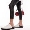Topshop Beau woven mule in white