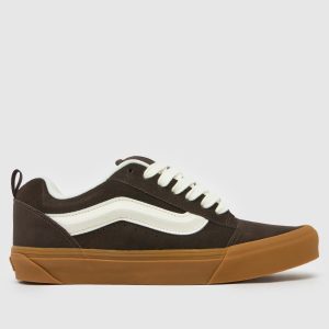Vans knu skool trainers in dark brown