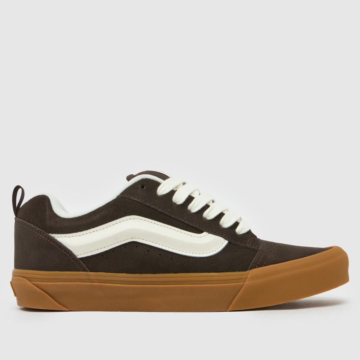 Vans knu skool trainers in dark brown