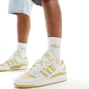 adidas Originals Forum Low CL trainers in ivory and oat-Multi