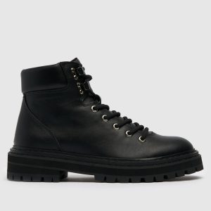 schuh alanah chunky hiker boots in black