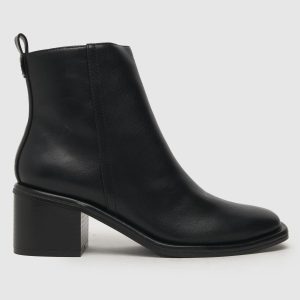schuh bryony block heel boots in black