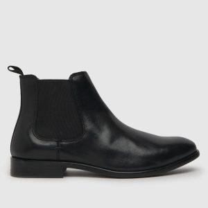 schuh dominic leather chelsea boots in black