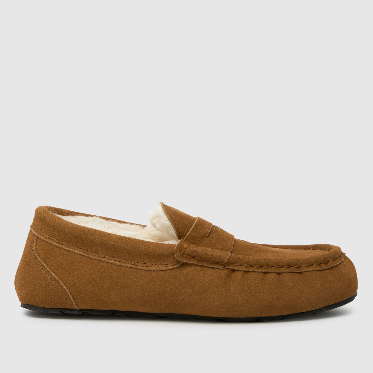 schuh stefan suede moccasin slippers in tan