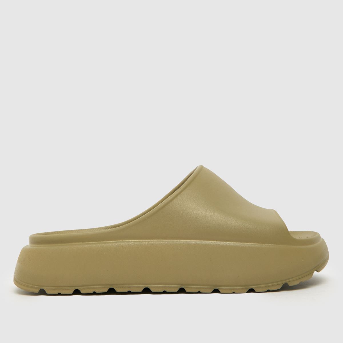 schuh tatia footbed slider sandals in light green