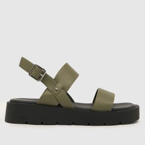 schuh tayla chunky sandals in khaki