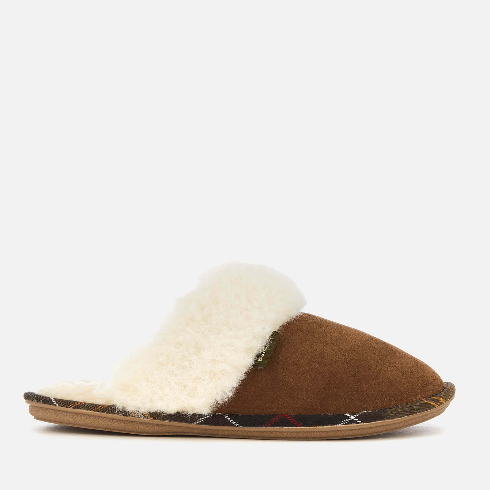 Barbour Women's Lydia Suede Mule Slippers - Camel - UK 4