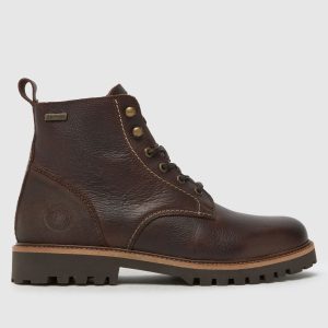 Barbour foggy derby boots in dark brown