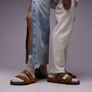 Birkenstock Unisex Arizona sandals in mink suede-Brown