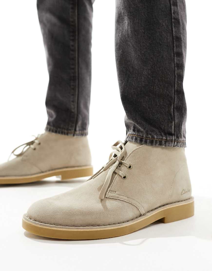 Clarks Desert evo boots in sand suede-Neutral