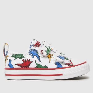 Converse white & red all star lo 2v Boys Toddler trainers