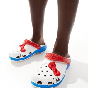 Crocs Unisex Hello kitty IAM classic clogs in multi-White