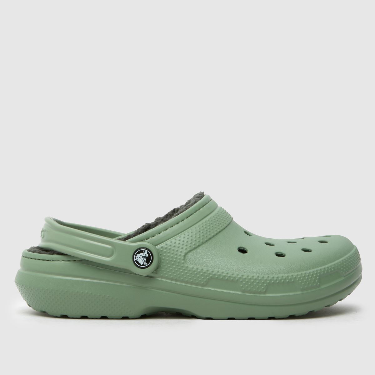 Crocs classic lined clog sandals in green