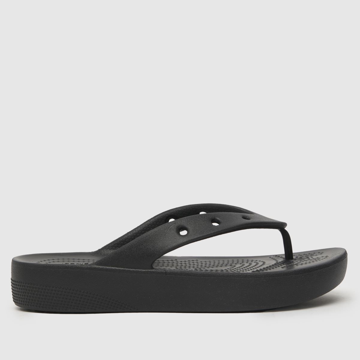 Crocs classic platform flip sandals in black