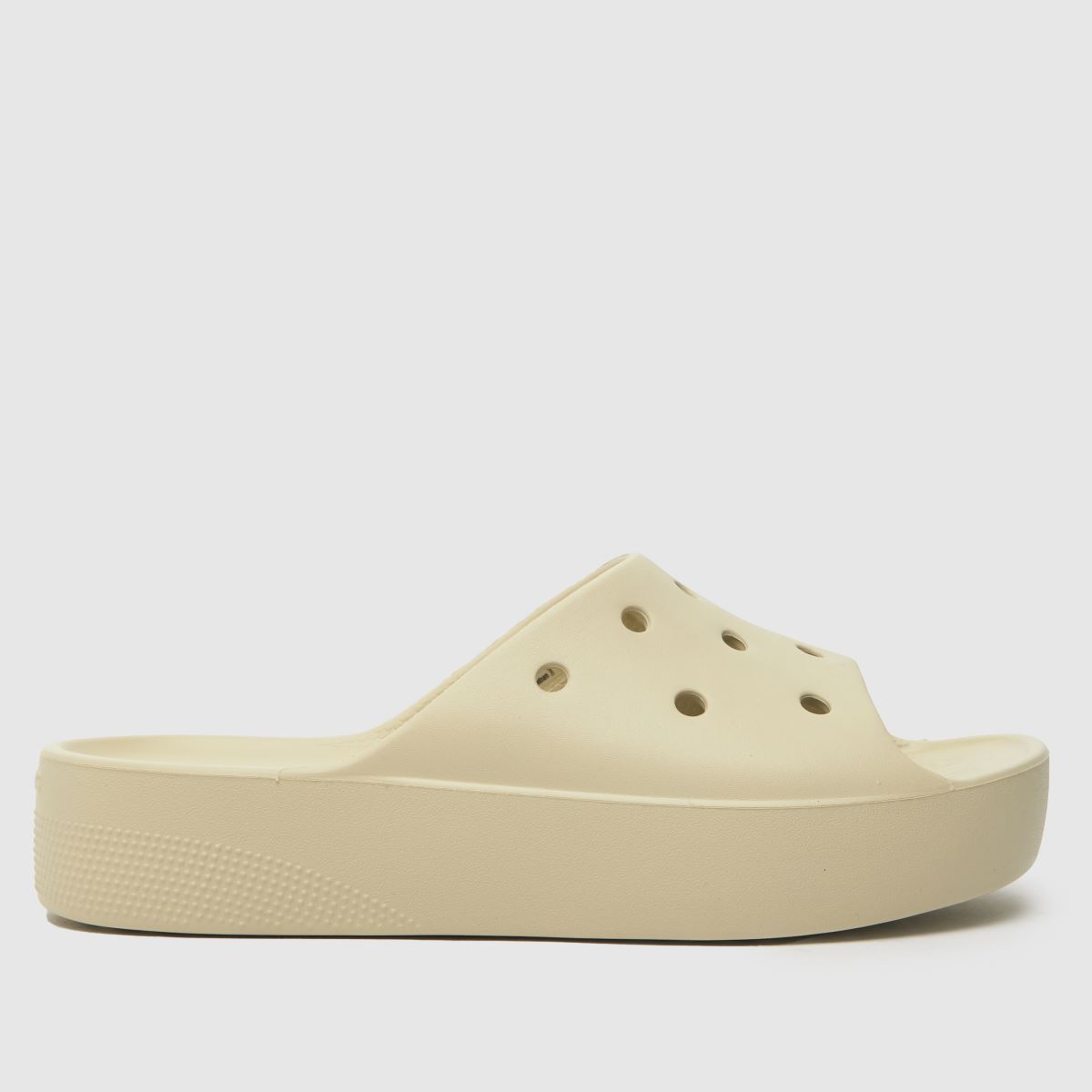 Crocs classic platform slide sandals in stone