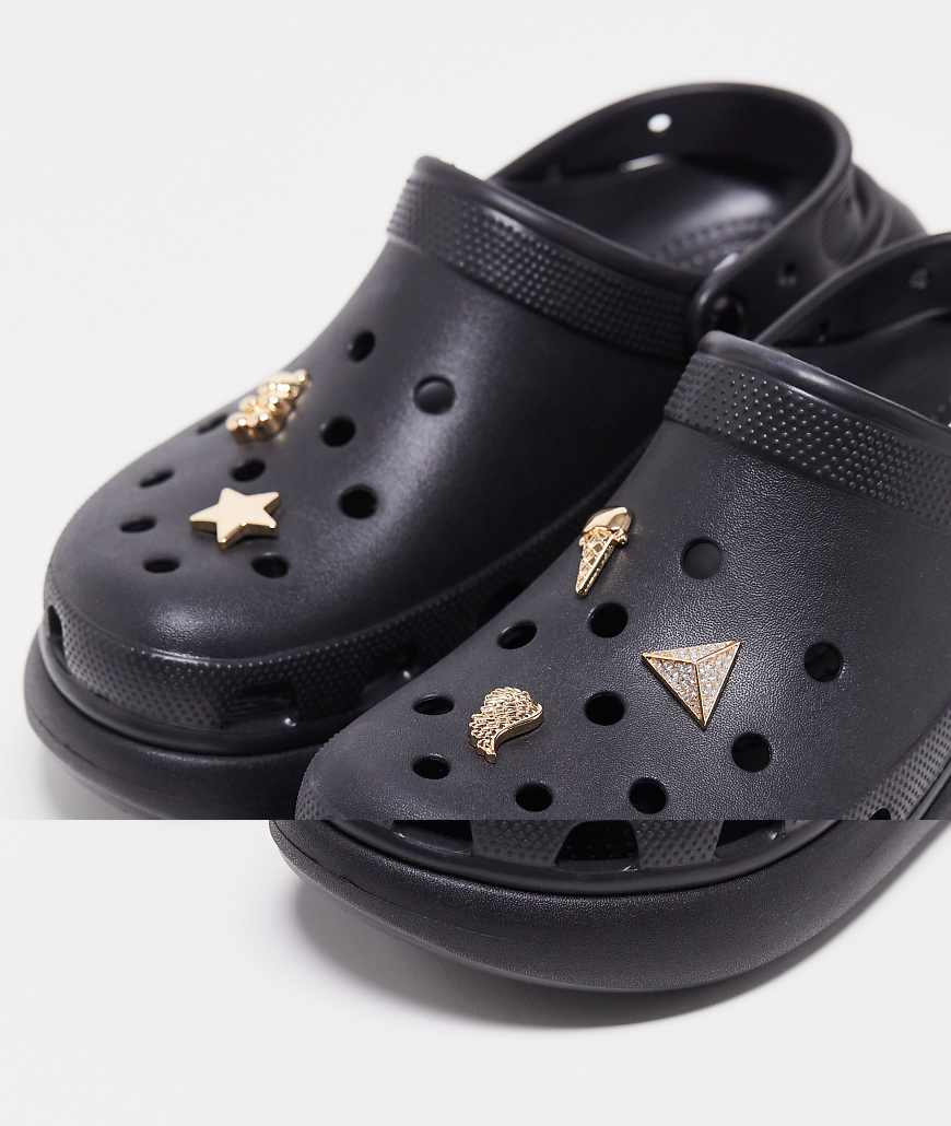 Crocs unisex jibbitz gold icons 5 pack-Multi