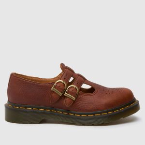 Dr Martens 8065 mary jane flat shoes in tan