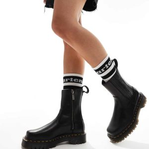Dr Martens Amaayah lo pull on boots in black leather