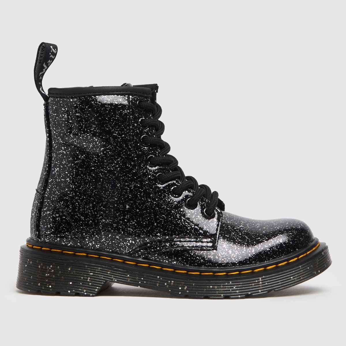 Dr Martens black & silver 1460 cosmic glitter Girls Junior boots