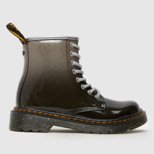 Dr Martens black & silver 1460 glitter Girls Junior boots