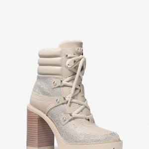 MK Asher Crystal Embellished Boot - Natural - Michael Kors