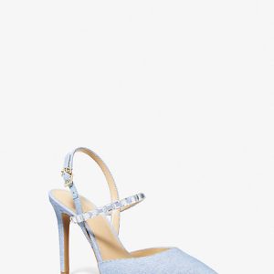 MK Ava Flex Embellished Denim Pump - Blue - Michael Kors
