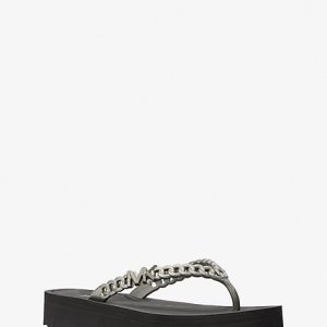 MK Zaza Platform Flip Flop - Grey - Michael Kors