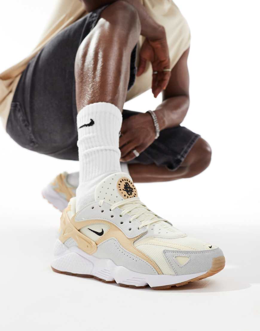 Nike Air Huarache Runner trainers in tan and grey Nike Air Huarache Runner trainers in tan and grey