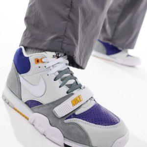 Nike Air Trainer 1 trainers in white and multi
